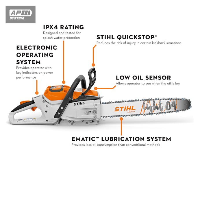 Product photo of Stihl Light 04 with feature list