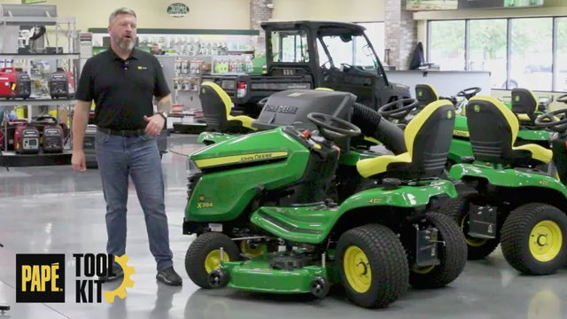 John Deere X384 4 Wheel Steer Lawn Tractor with 48-inch Deck